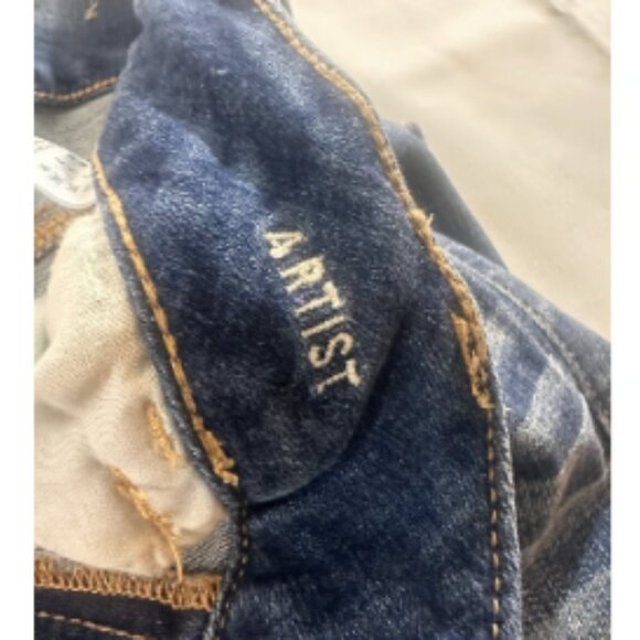 American Eagle Jeans Womens 14 Long Artist Flare Super Stretch Blue - Picture 5 of 12